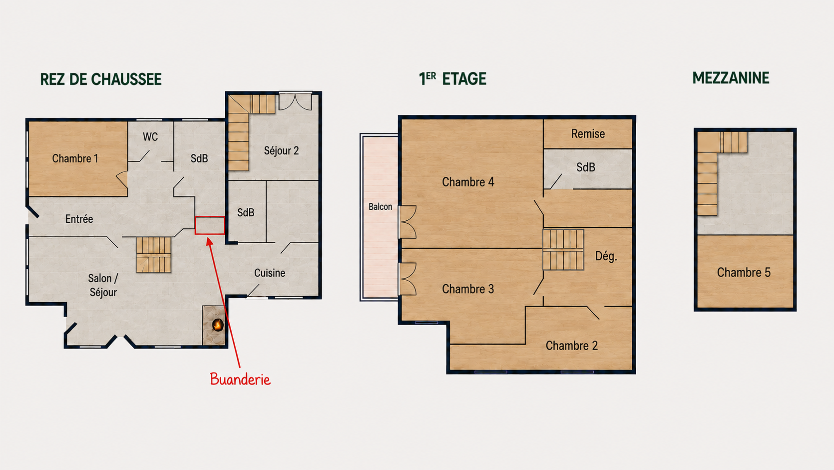 Floorplan showing the location of the laundry facilities