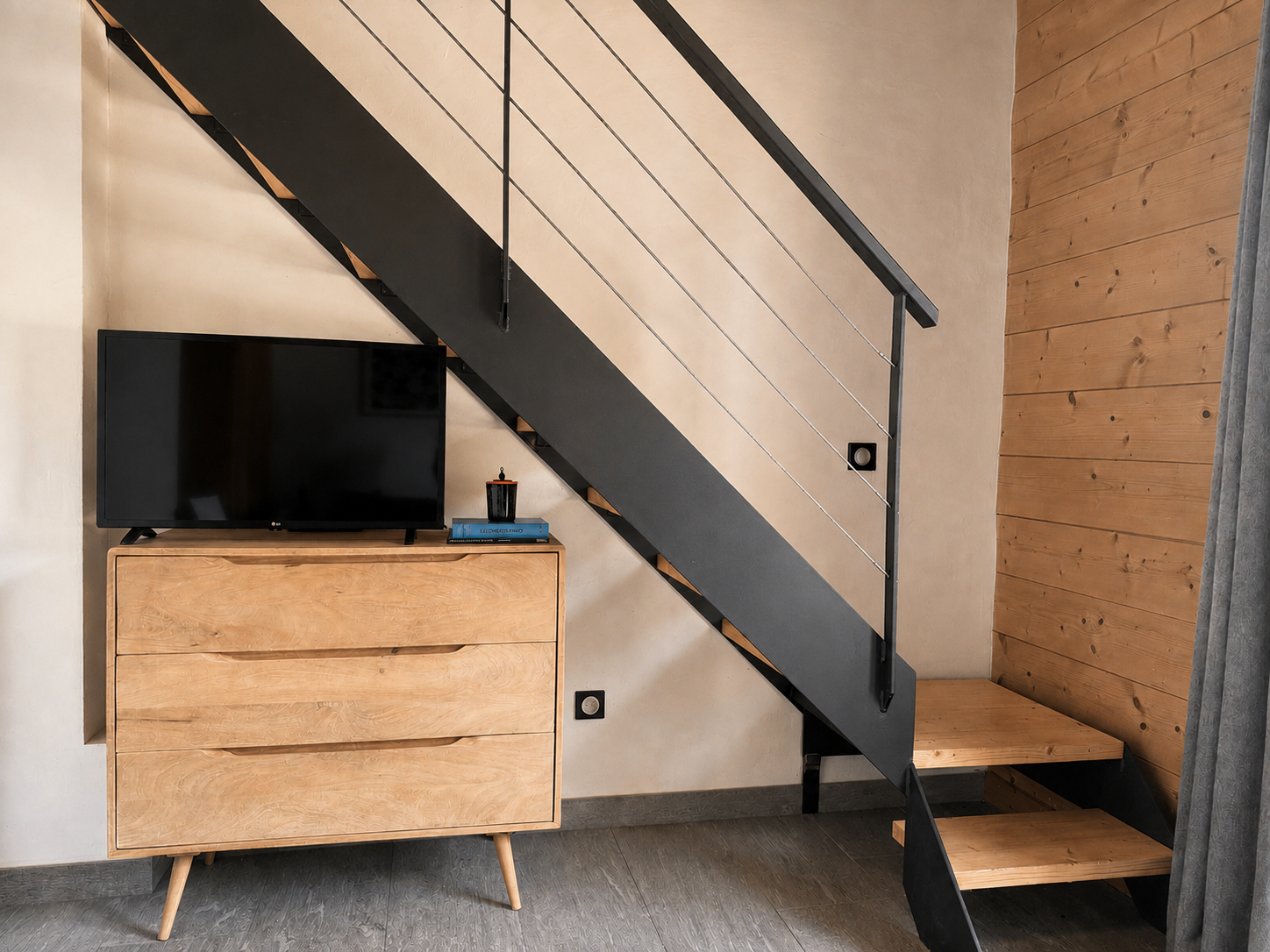 LG television in the annexe lounge