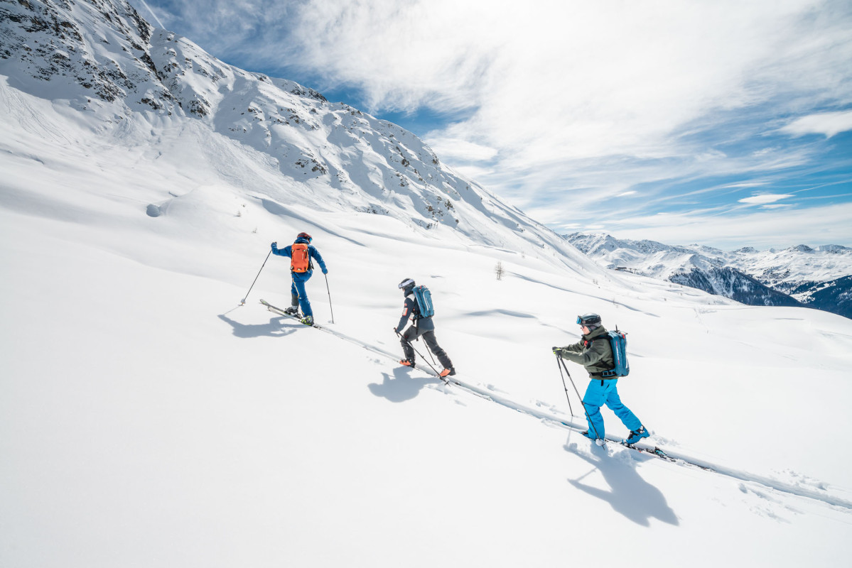 Mountain guide in winter