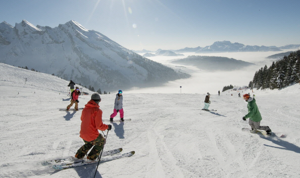La Clusaz winter mountains