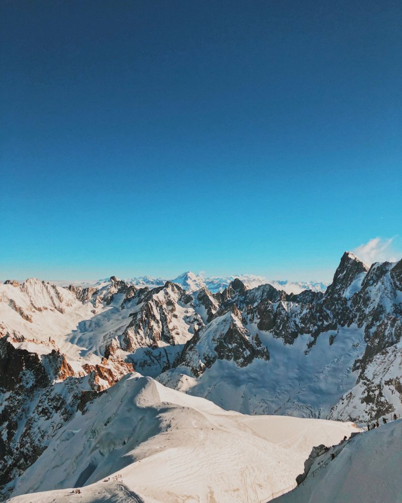 Winter skiing in the Mont Blanc region