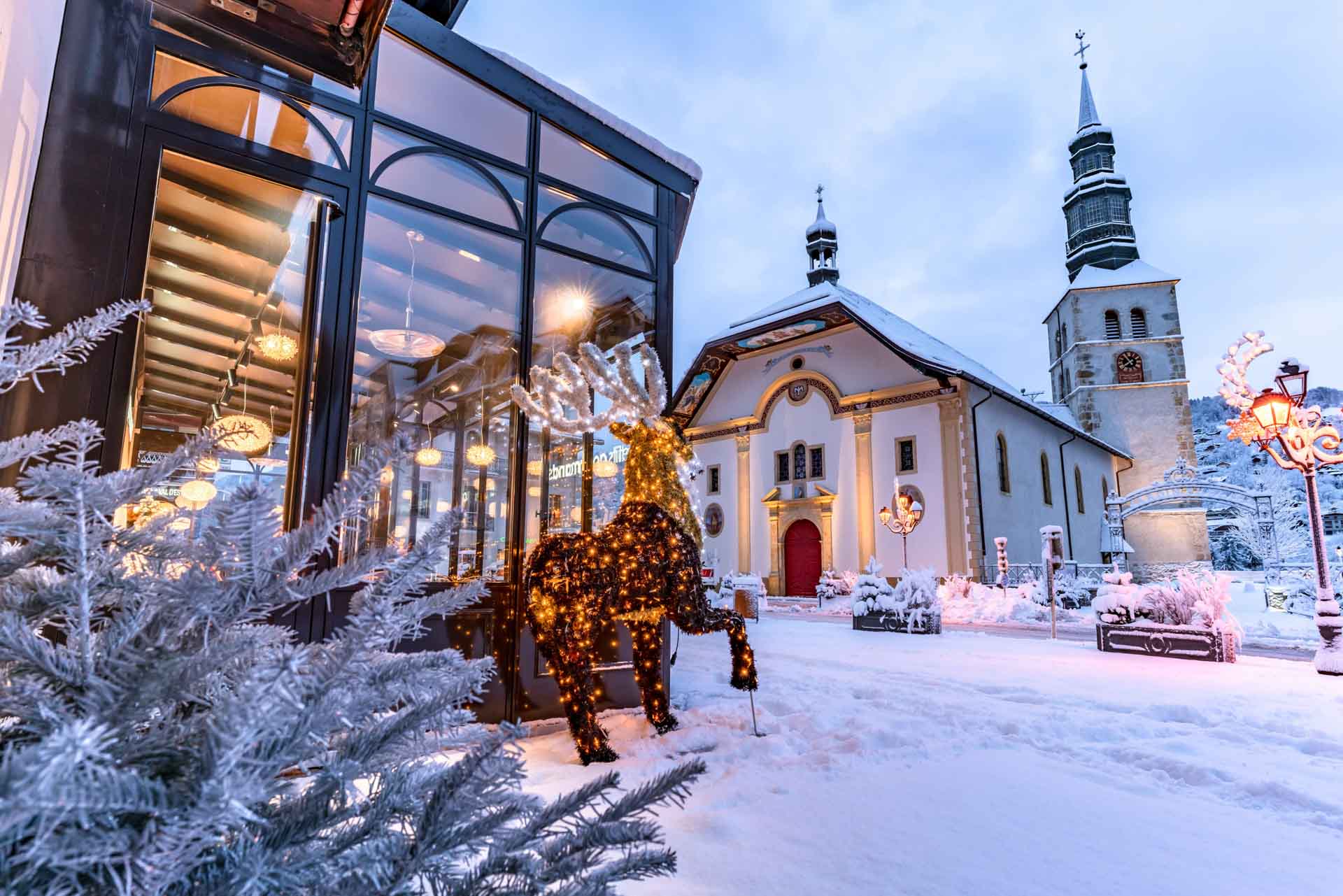 Saint-Gervais village in winter